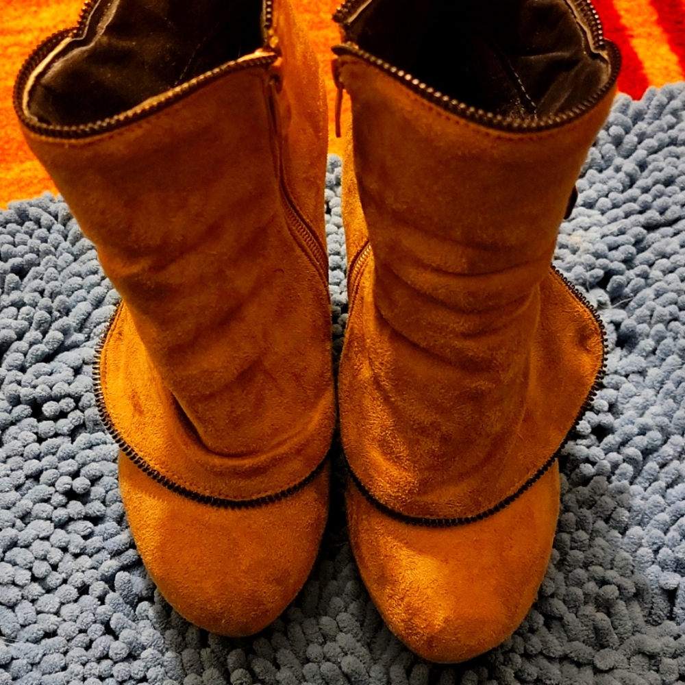 Cute Buckle Wedge Booties